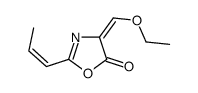 2-(1'-propenyl)-4-ethoxymethylene-5-oxazolone structure