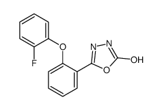5-[2-(2-fluorophenoxy)phenyl]-3H-1,3,4-oxadiazol-2-one Structure
