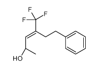 (2R)-6-phenyl-4-(trifluoromethyl)hex-3-en-2-ol结构式