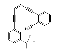 2-[6-[3-(trifluoromethyl)phenyl]hex-3-en-1,5-diynyl]benzonitrile Structure