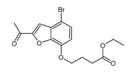 ethyl 4-[(2-acetyl-4-bromo-1-benzofuran-7-yl)oxy]butanoate结构式
