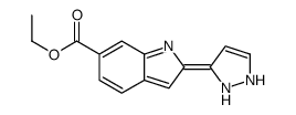 ethyl 2-(1,2-dihydropyrazol-3-ylidene)indole-6-carboxylate Structure