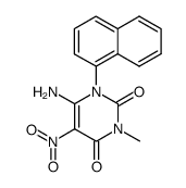 6-Amino-3-methyl-1-naphthalen-1-yl-5-nitro-1H-pyrimidine-2,4-dione结构式