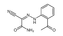 (Z)-N-(2-acetylphenyl)-2-amino-2-oxoacetohydrazonoyl cyanide Structure