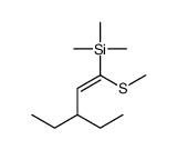 (3-ethyl-1-methylsulfanylpent-1-enyl)-trimethylsilane Structure