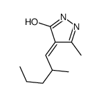 3-methyl-4-(2-methylpentylidene)-1H-pyrazol-5-one结构式