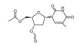 5'-O-acetyl-3'-O-formyl-2'-deoxythymidine Structure