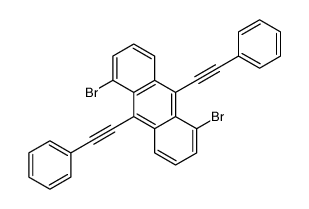 1,5-dibromo-9,10-bis(2-phenylethynyl)anthracene结构式