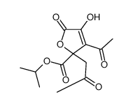 1-methylethyl 3-acetyl-2,5-dihydro-4-hydroxy-5-oxo-2-(2-oxopropyl)-2-furoate结构式