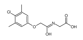 N-[(4-Chloro-3,5-dimethylphenoxy)acetyl]glycine structure