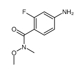 4-amino-2-fluoro-N-methoxy-N-methylbenzamide结构式