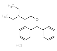 Ethanamine,2-(diphenylmethoxy)-N,N-diethyl-, hydrochloride (1:1)结构式