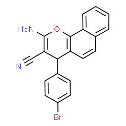 2-Amino-4-(4-bromophenyl)-4H-benzo[h]chromene-3-carbonitrile结构式