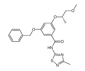 3-{(1S)-2-methoxy-(1-methylethyl)oxy}-5-{phenylmethyloxy}-N-(3-methyl-1,2,4-thiadiazol-2-yl)benzamide Structure