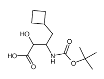 3-(tert-butoxycarbonylamino)-4-cyclobutyl-2-hydroxybutanoic acid结构式