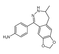 4-(8-Methyl-8,9-dihydro-7H-[1,3]dioxolo[4,5-h][2,3]benzodiazepin- 5-yl)aniline结构式
