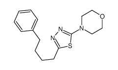 4-[5-(4-phenylbutyl)-1,3,4-thiadiazol-2-yl]morpholine结构式