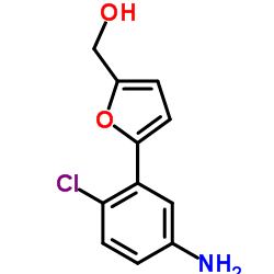 [5-(5-AMINO-2-CHLORO-PHENYL)-FURAN-2-YL]-METHANOL结构式