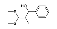 2-Methyl-3,3-bis-methylsulfanyl-1-phenyl-prop-2-en-1-ol Structure