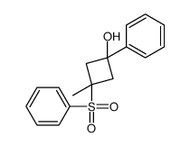 3-(benzenesulfonyl)-3-methyl-1-phenylcyclobutan-1-ol结构式