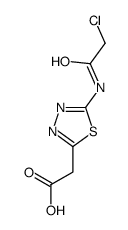 2-[5-[(2-chloroacetyl)amino]-1,3,4-thiadiazol-2-yl]acetic acid Structure