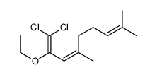 1,1-dichloro-2-ethoxy-4,8-dimethylnona-1,3,7-triene Structure