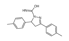 3,5-二对甲苯基-4,5-二氢-1H-吡唑-1-羧酰胺结构式