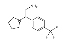 2-吡咯烷基-2-[4-(三氟甲基)苯基]乙胺结构式