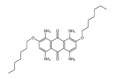 1,4,5,8-tetraamino-2,7-diheptoxyanthracene-9,10-dione结构式