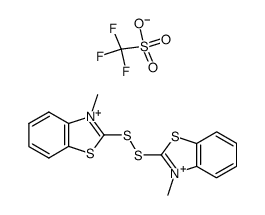 2,2'-Dithiobis(3-methylbenzothiazolium)-bis(trifluormethansulfonat) Structure