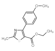4-(4-甲氧基苯基)-2-甲基噻唑-5-羧酸乙酯结构式