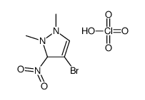 4-bromo-1,2-dimethyl-3-nitro-1,3-dihydropyrazol-1-ium,perchlorate结构式