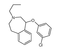 5-(3-chlorophenoxy)-3-propyl-1,2,4,5-tetrahydro-3-benzazepine结构式
