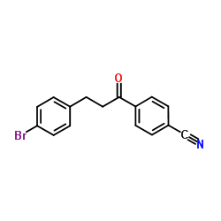 4-[3-(4-Bromophenyl)propanoyl]benzonitrile Structure