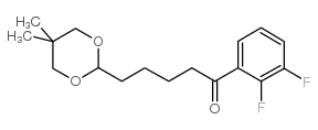 2',3'-DIFLUORO-5-(5,5-DIMETHYL-1,3-DIOXAN-2-YL)VALEROPHENONE Structure