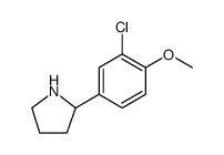 2-(3-chloro-4-methoxyphenyl)pyrrolidine结构式