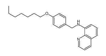 N-[(4-heptoxyphenyl)methyl]quinolin-8-amine Structure