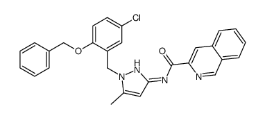 N-[1-[(5-chloro-2-phenylmethoxyphenyl)methyl]-5-methylpyrazol-3-yl]isoquinoline-3-carboxamide Structure