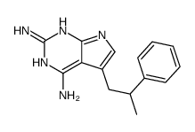 5-(2-phenylpropyl)-7H-pyrrolo[2,3-d]pyrimidine-2,4-diamine结构式