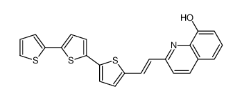 2-[2-[5-(5-thiophen-2-ylthiophen-2-yl)thiophen-2-yl]ethenyl]quinolin-8-ol结构式