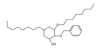 (3R,4S,5S)-5-octoxy-1-octyl-4-phenylmethoxypiperidin-3-ol结构式