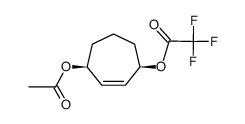 Trifluoro-acetic acid (1R,4S)-4-acetoxy-cyclohept-2-enyl ester Structure