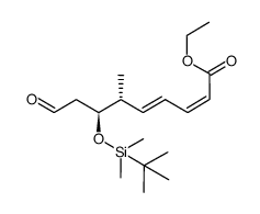 ethyl (2Z,4E,6R,7S)-7-(tert-butyldimethylsilyloxy)-6-methyl-9-oxonona-2,4-dienoate Structure