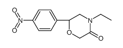 (6S)-4-ethyl-6-(4-nitrophenyl)morpholin-3-one Structure