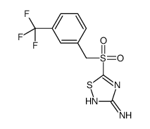 5-[[3-(trifluoromethyl)phenyl]methylsulfonyl]-1,2,4-thiadiazol-3-amine结构式