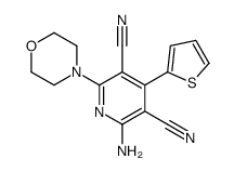 2-amino-6-morpholin-4-yl-4-thiophen-2-ylpyridine-3,5-dicarbonitrile Structure