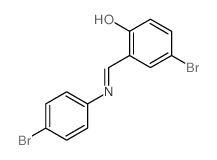 4-bromo-6-[[(4-bromophenyl)amino]methylidene]cyclohexa-2,4-dien-1-one Structure