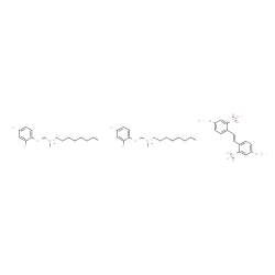 bis[[(2,4-dichlorophenoxy)methyl]dimethyloctylammonium] 4,4'-diaminostilbene-2,2'-disulphonate Structure