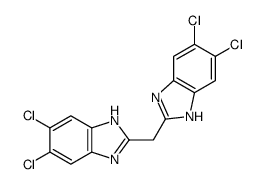 5,6-dichloro-2-[(5,6-dichloro-1H-benzimidazol-2-yl)methyl]-1H-benzimidazole Structure