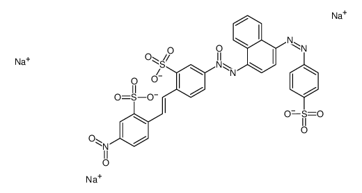 trisodium 2-[2-(4-nitro-2-sulphonatophenyl)vinyl]-5-[[4-[(4-sulphonatophenyl)azo]-1-naphthyl]-N,N,O-azoxy]benzenesulphonate picture